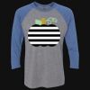 Unisex Triblend Three-Quarter Raglan T-Shirt Thumbnail