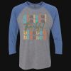 Unisex Triblend Three-Quarter Raglan T-Shirt Thumbnail