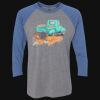 Unisex Triblend Three-Quarter Raglan T-Shirt Thumbnail