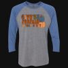 Unisex Triblend Three-Quarter Raglan T-Shirt Thumbnail