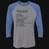 Unisex Triblend Three-Quarter Raglan T-Shirt Thumbnail