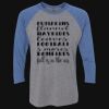 Unisex Triblend Three-Quarter Raglan T-Shirt Thumbnail
