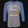 Unisex Triblend Three-Quarter Raglan T-Shirt Thumbnail