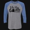 Unisex Triblend Three-Quarter Raglan T-Shirt Thumbnail