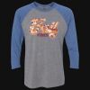Unisex Triblend Three-Quarter Raglan T-Shirt Thumbnail