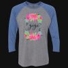 Unisex Triblend Three-Quarter Raglan T-Shirt Thumbnail