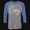 Unisex Triblend Three-Quarter Raglan T-Shirt Thumbnail