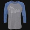 Unisex Triblend Three-Quarter Raglan T-Shirt Thumbnail