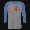 Unisex Triblend Three-Quarter Raglan T-Shirt Thumbnail
