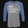 Unisex Triblend Three-Quarter Raglan T-Shirt Thumbnail