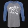Unisex Triblend Three-Quarter Raglan T-Shirt Thumbnail