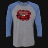 Unisex Triblend Three-Quarter Raglan T-Shirt Thumbnail
