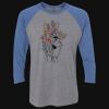 Unisex Triblend Three-Quarter Raglan T-Shirt Thumbnail