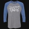Unisex Triblend Three-Quarter Raglan T-Shirt Thumbnail