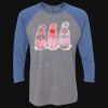 Unisex Triblend Three-Quarter Raglan T-Shirt Thumbnail