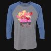 Unisex Triblend Three-Quarter Raglan T-Shirt Thumbnail