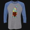 Unisex Triblend Three-Quarter Raglan T-Shirt Thumbnail