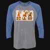Unisex Triblend Three-Quarter Raglan T-Shirt Thumbnail