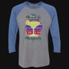 Unisex Triblend Three-Quarter Raglan T-Shirt Thumbnail