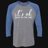 Unisex Triblend Three-Quarter Raglan T-Shirt Thumbnail