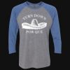 Unisex Triblend Three-Quarter Raglan T-Shirt Thumbnail