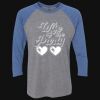 Unisex Triblend Three-Quarter Raglan T-Shirt Thumbnail