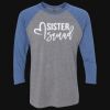 Unisex Triblend Three-Quarter Raglan T-Shirt Thumbnail