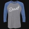 Unisex Triblend Three-Quarter Raglan T-Shirt Thumbnail