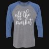 Unisex Triblend Three-Quarter Raglan T-Shirt Thumbnail