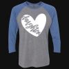 Unisex Triblend Three-Quarter Raglan T-Shirt Thumbnail