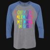 Unisex Triblend Three-Quarter Raglan T-Shirt Thumbnail
