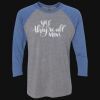 Unisex Triblend Three-Quarter Raglan T-Shirt Thumbnail