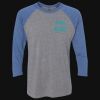 Unisex Triblend Three-Quarter Raglan T-Shirt Thumbnail