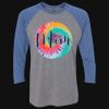 Unisex Triblend Three-Quarter Raglan T-Shirt Thumbnail
