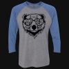 Unisex Triblend Three-Quarter Raglan T-Shirt Thumbnail