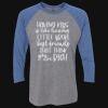 Unisex Triblend Three-Quarter Raglan T-Shirt Thumbnail