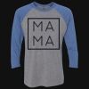 Unisex Triblend Three-Quarter Raglan T-Shirt Thumbnail