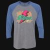 Unisex Triblend Three-Quarter Raglan T-Shirt Thumbnail