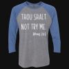 Unisex Triblend Three-Quarter Raglan T-Shirt Thumbnail