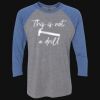 Unisex Triblend Three-Quarter Raglan T-Shirt Thumbnail