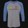 Unisex Triblend Three-Quarter Raglan T-Shirt Thumbnail