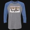 Unisex Triblend Three-Quarter Raglan T-Shirt Thumbnail
