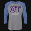 Unisex Triblend Three-Quarter Raglan T-Shirt Thumbnail