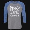 Unisex Triblend Three-Quarter Raglan T-Shirt Thumbnail