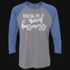 Unisex Triblend Three-Quarter Raglan T-Shirt Thumbnail