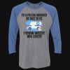 Unisex Triblend Three-Quarter Raglan T-Shirt Thumbnail