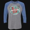 Unisex Triblend Three-Quarter Raglan T-Shirt Thumbnail