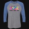 Unisex Triblend Three-Quarter Raglan T-Shirt Thumbnail