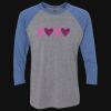 Unisex Triblend Three-Quarter Raglan T-Shirt Thumbnail