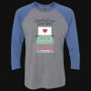 Unisex Triblend Three-Quarter Raglan T-Shirt Thumbnail